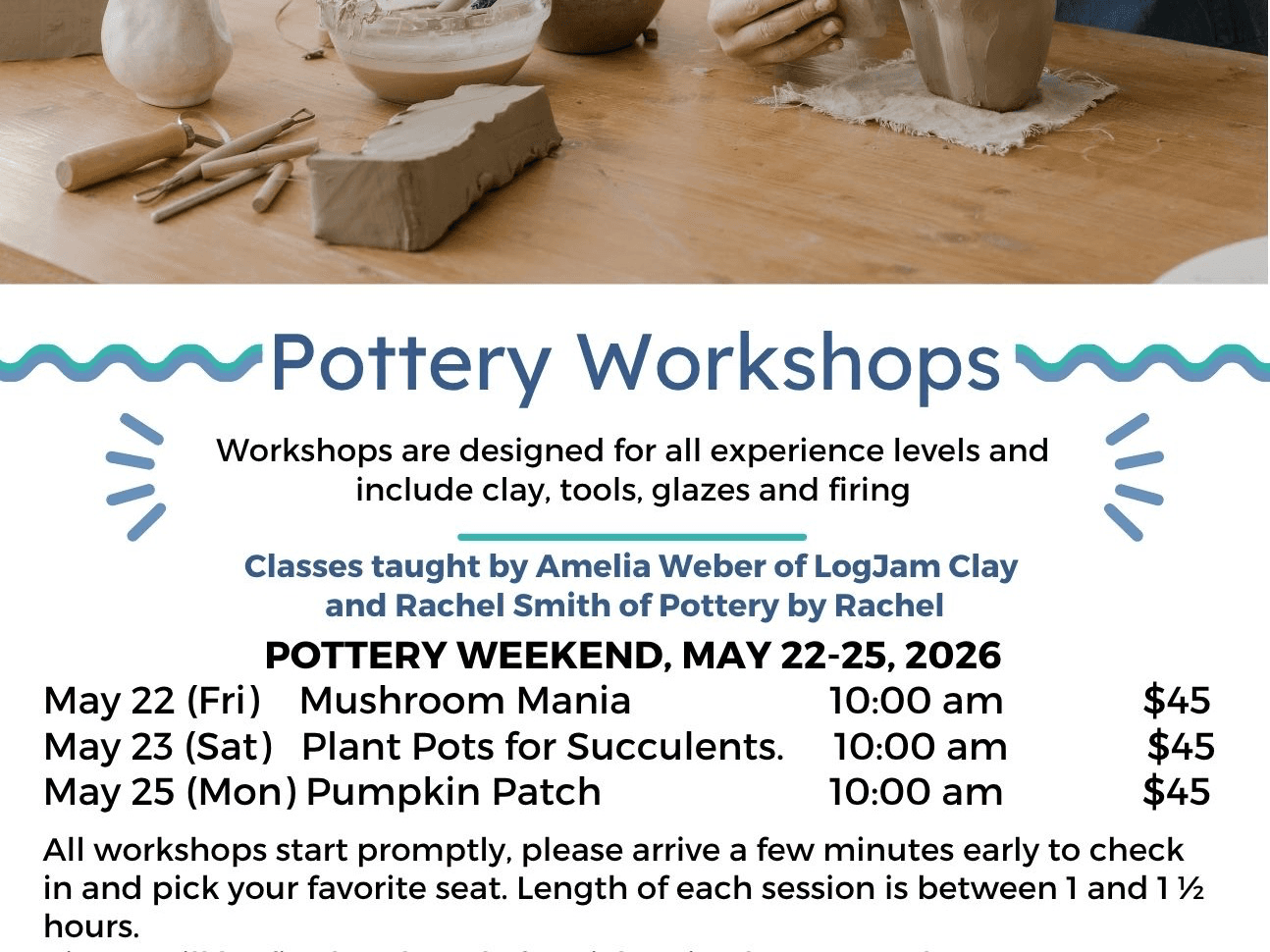Pumpkin Patch - Pottery Experience Workshop