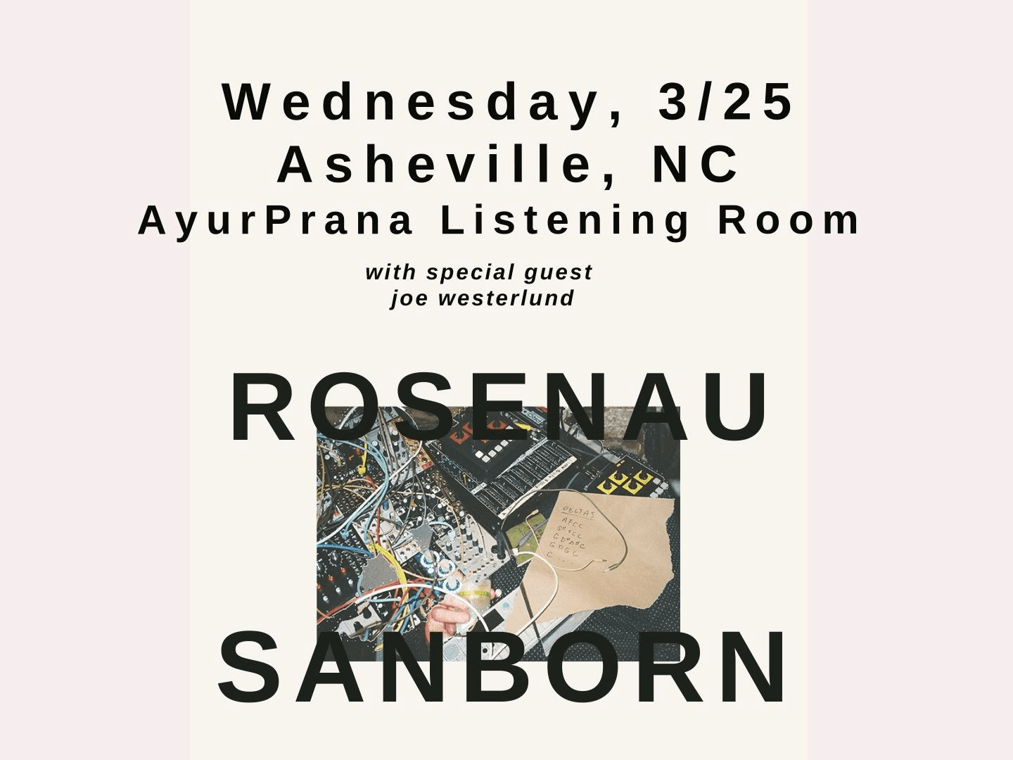 AyurPrana Listening Room Presents: Rosenau & Sanborn with special guest Joe West