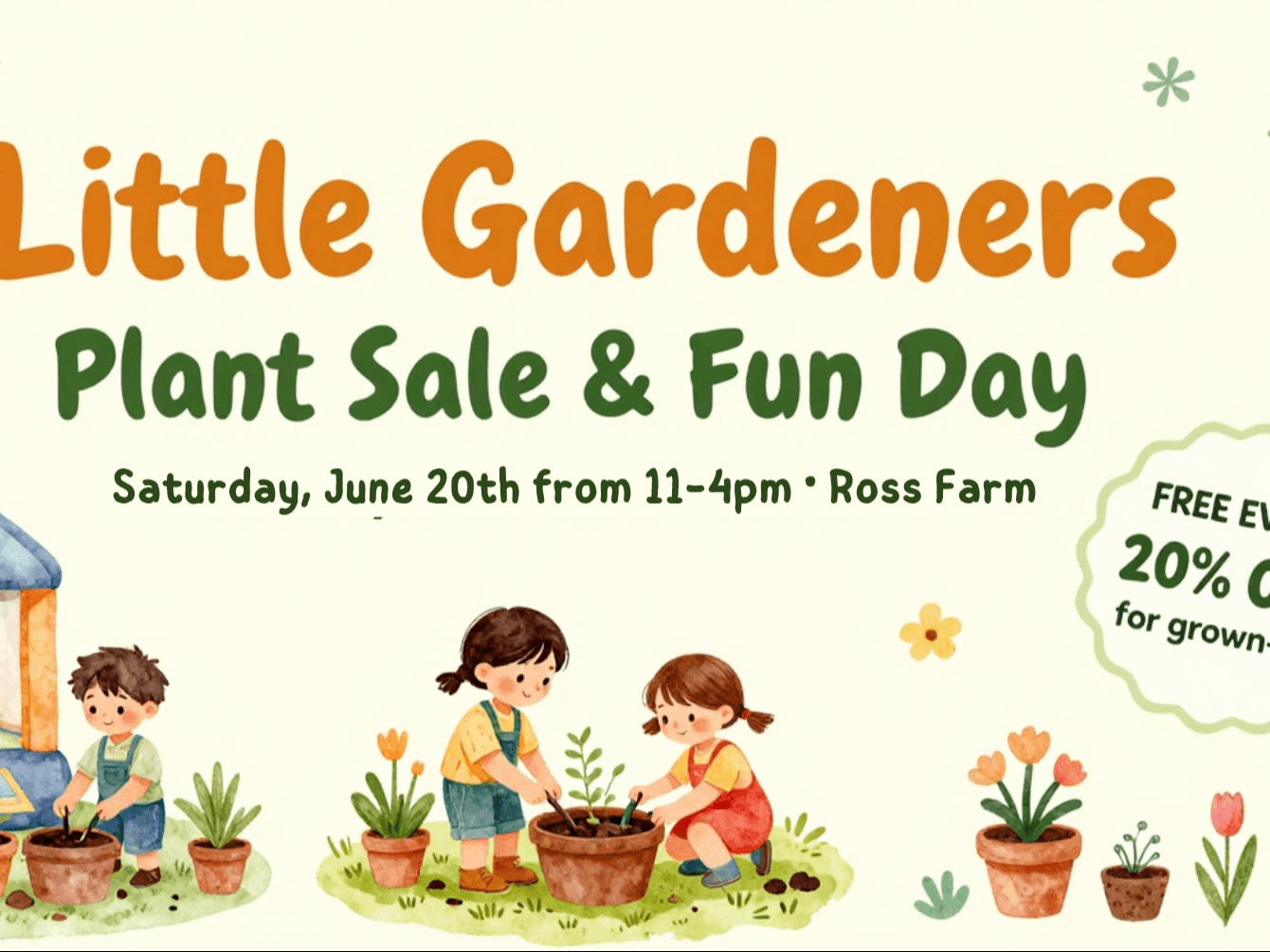 Little Gardners Plant Sale And Fun Day