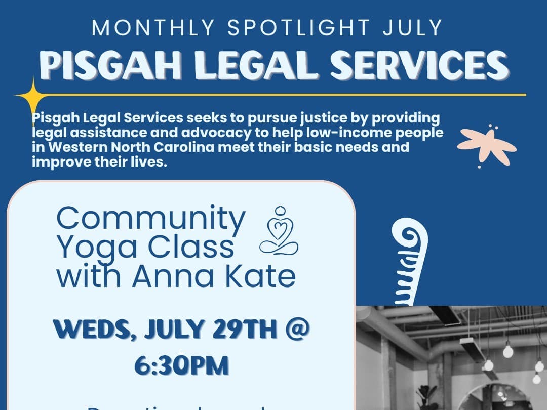 Community Yoga Flow benefitting Pisgah Legal Services