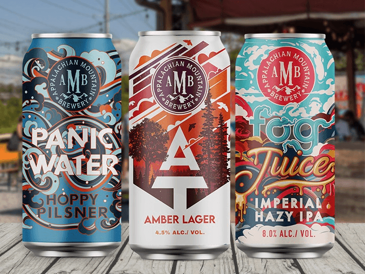 Appalachian Mountain Brewery Cans A.T. Amber Lager for Asheville Beer Week