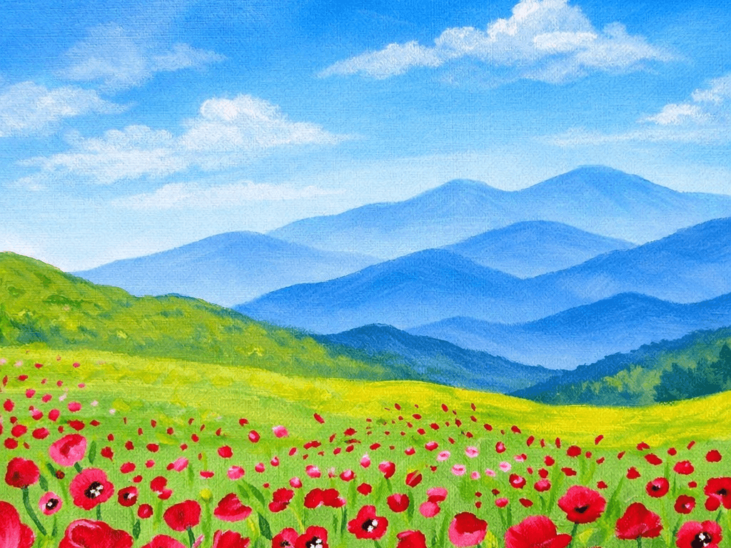 Paint & Pint - Blue Ridge Poppies