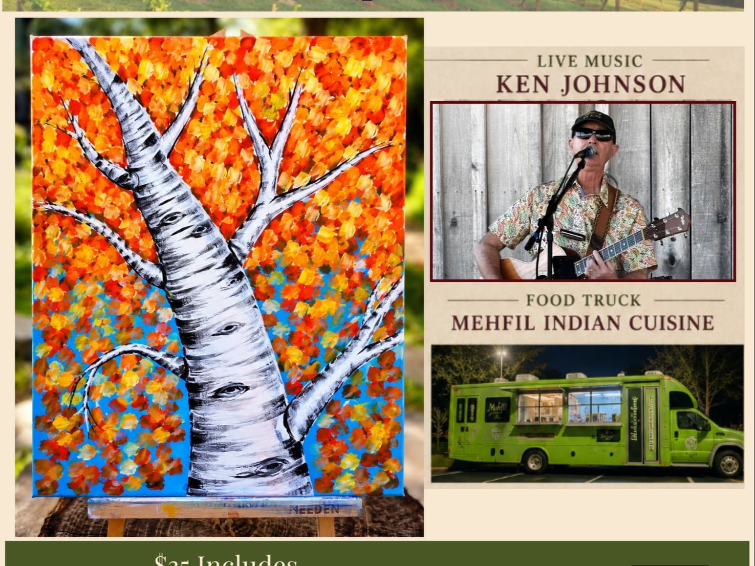 Paint and Sip night at Addison Farms Vineyard
