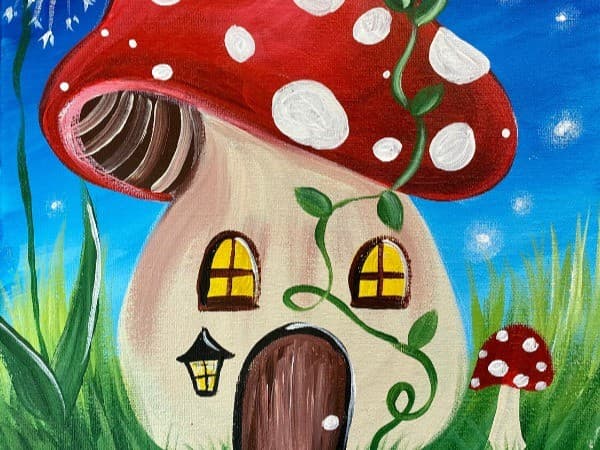 Mushroom House – Paint Night at the Funkatorium