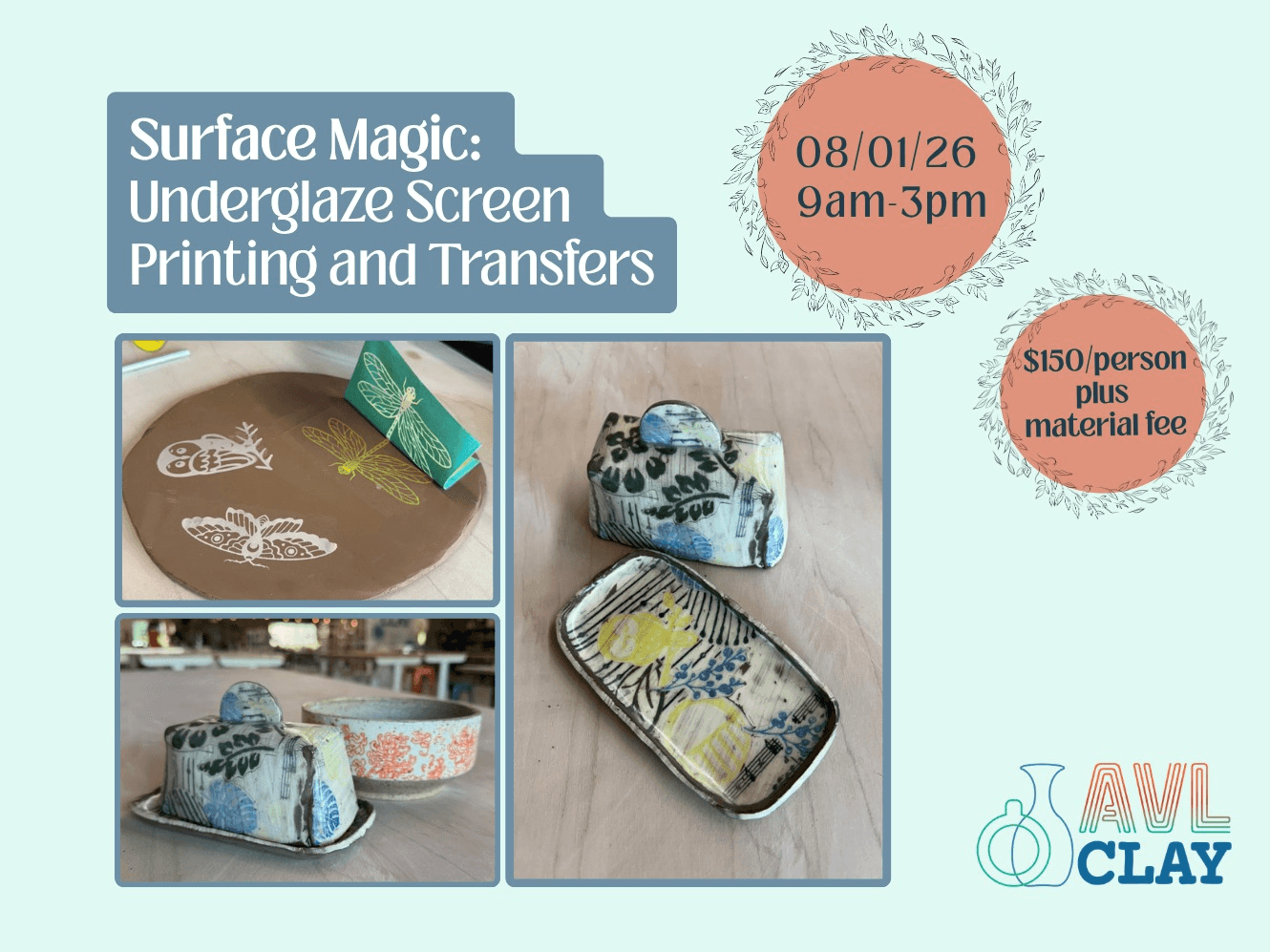 Surface Magic: Underglaze Screen Printing and Transfer