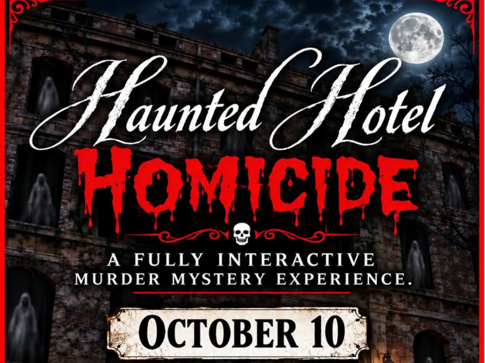 Interactive Murder Mystery at Ginger's Revenge | Haunted Hotel Homicide