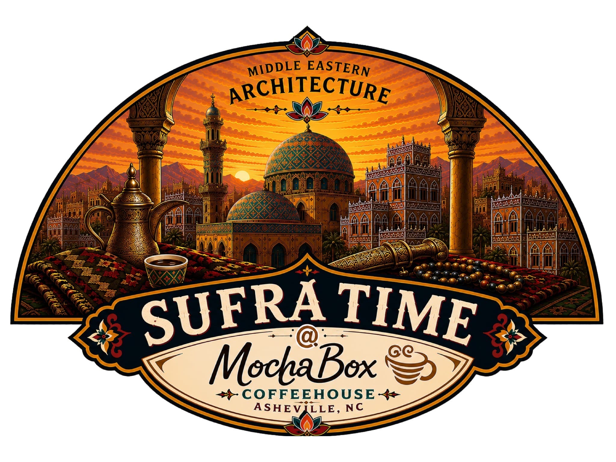 Amazing Arabian Architecture - Sufra Time at Mocha Box Coffeehouse