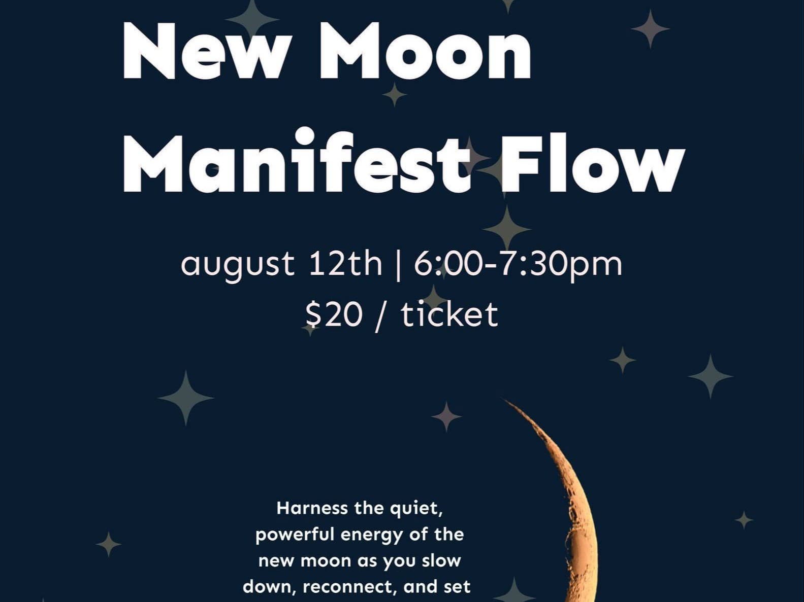 New Moon Manifest Flow at Plant Bar - South Slope