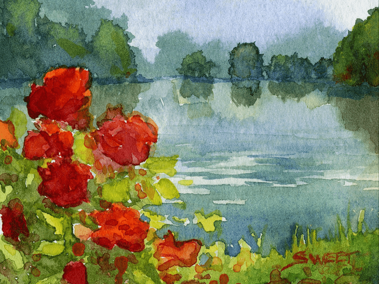 Watercolor Landscape Art Class