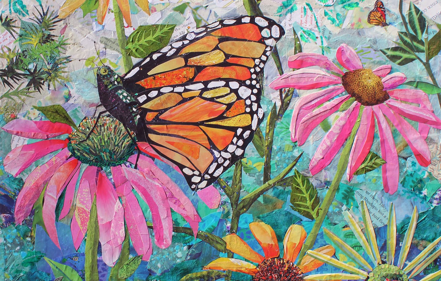 Florals and Flutterbies Collage Workshop