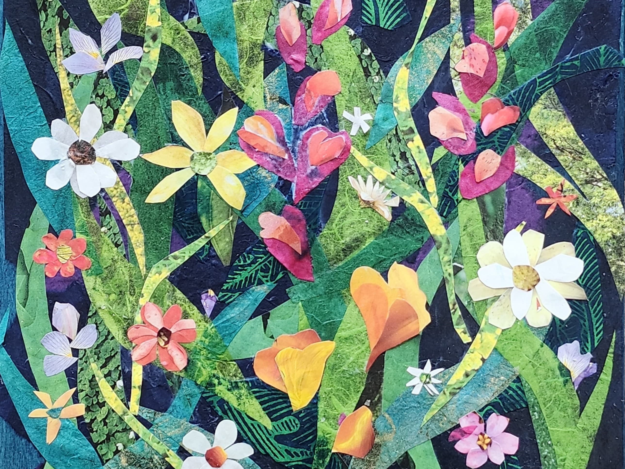 Florals and Flutterbies Collage Workshop with Li Newton