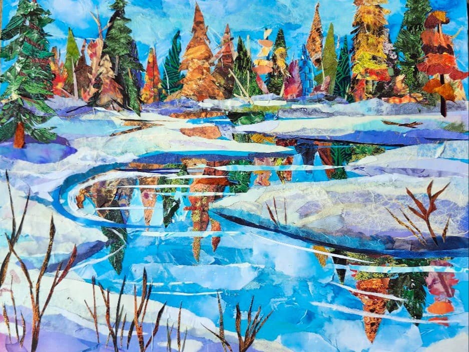 Winter Landscape Collage class
