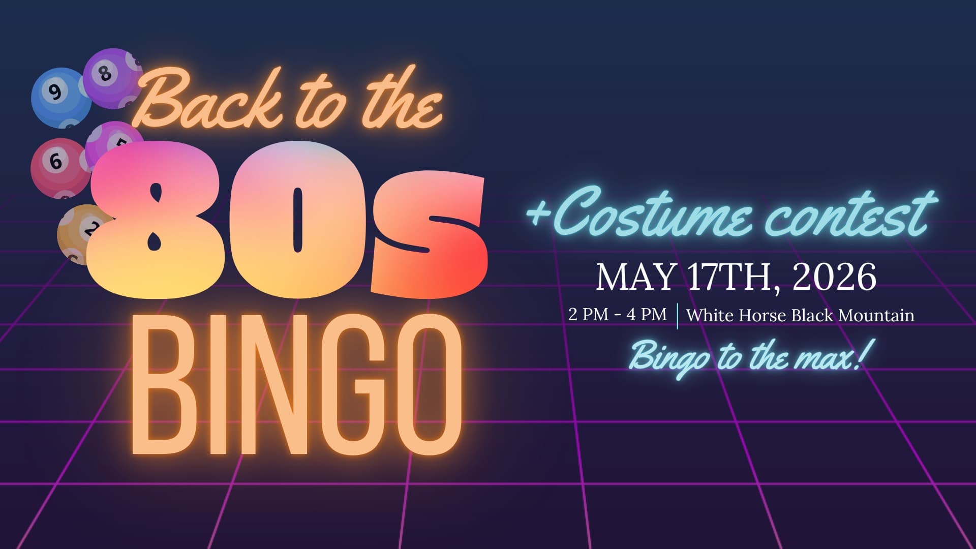 Back to the 80s B-I-N-G-O