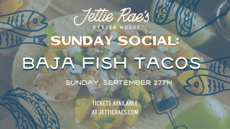 Baja Fish Tacos at Jettie Rae's