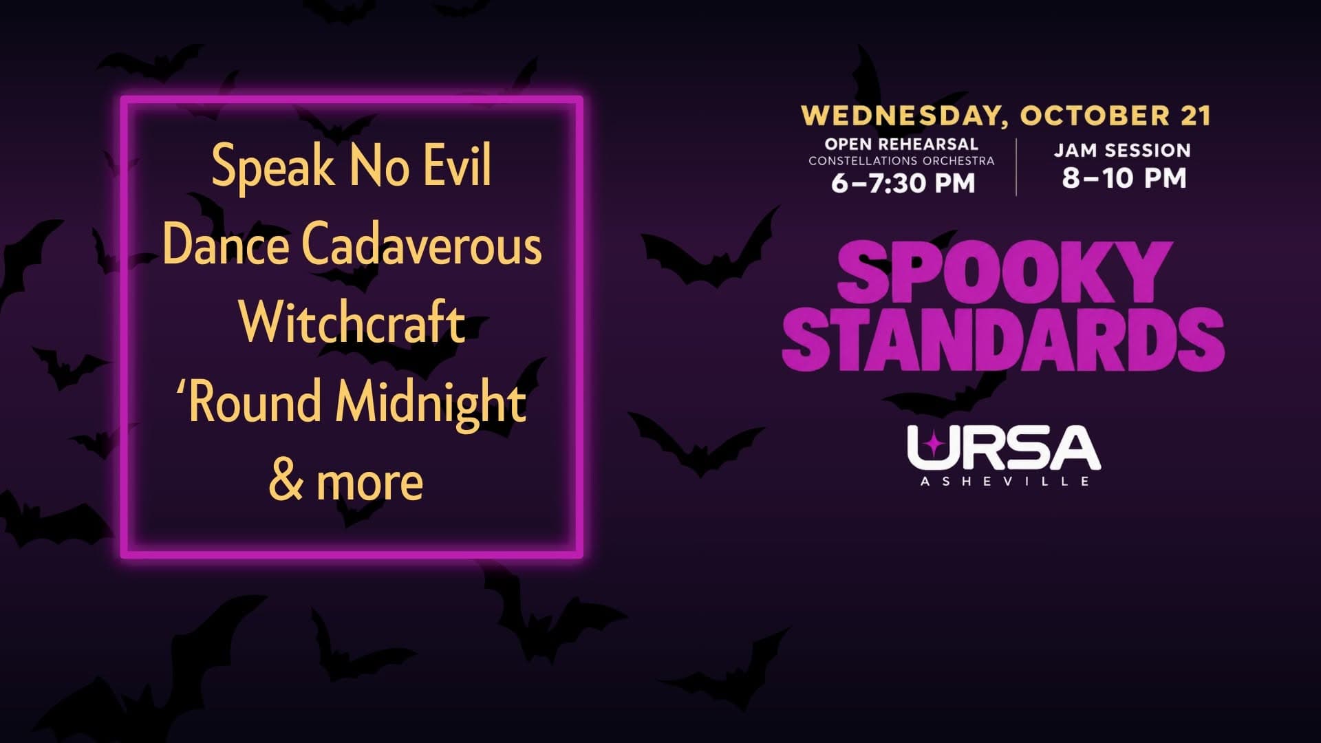 Spooky Standards: URSA Open Session & Jazz Jam